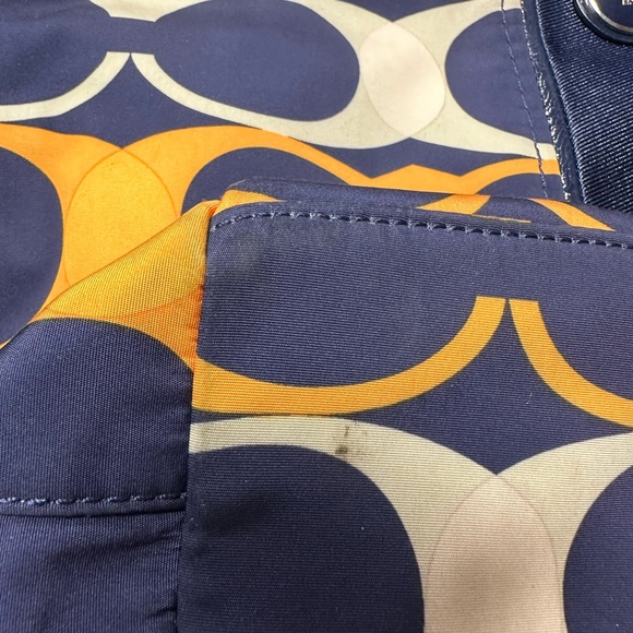 Authentic Coach Signature Stripe Tote, Gently Worn, Linear C Patterned Exterior - Picture 9 of 13